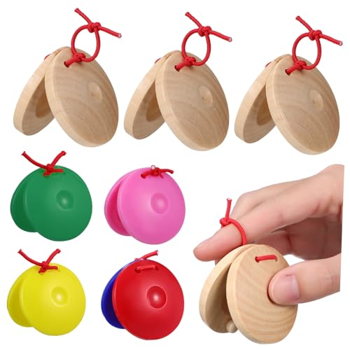 Homoyoyo 24 Stück Teiliges Holz und Kunststoff Castanet Buntes Percussion Musikinstrument für Pädagogisches Rhythmusspielzeug zur Frühkindlichen und Auditiven Entwicklung Homoyoyo 24 Stück Teiliges Holz und Kunststoff Castanet Buntes Percussion Musikinstrument für Pädagogisches Rhythmusspielzeug zur Frühkindlichen und Auditiven Entwicklung von Homoyoyo