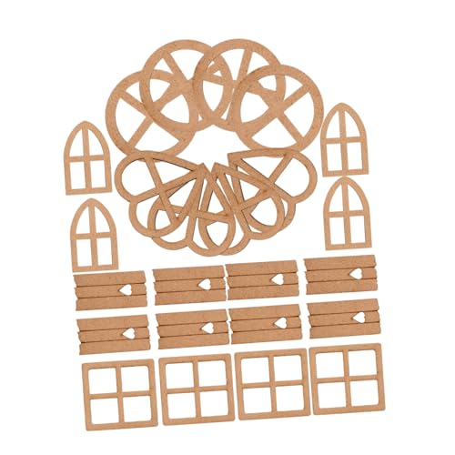 Homoyoyo 24 Stück Teiliges Natürliche Holzscheiben zum Basteln Hohl Geschnittene Holzanhänger aus DIY Dekoration für Kinderpuzzles Langlebig und Vielseitig für Kreative Holzverzierungen von Homoyoyo