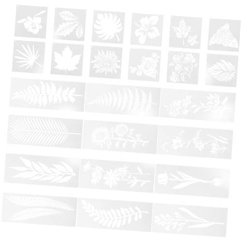 Homoyoyo 24 Stück Teiliges Pet Schablonen Wiederverwendbar Robuste DIY Schablonen für Blumen und Pflanzendekor Vielseitig für Scrapbooking Wandkunst und Kreative Bastelprojekte Homoyoyo 24 Stück Teiliges Pet Schablonen Wiederverwendbar Robuste DIY Schablonen für Blumen und Pflanzendekor Vielseitig für Scrapbooking Wandkunst und Kreative Bastelprojekte von Homoyoyo