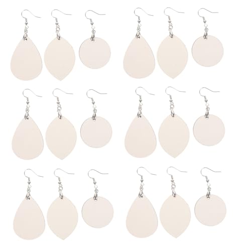 Homoyoyo 24 Stück Teiliges Sublimations Ohrringanhänger aus MDF Tropfen und Rundform DIY Schmuckherstellung Leere Bastelrohlinge mit Ohrhaken für Individuelle Ohrringe Homoyoyo 24 Stück Teiliges Sublimations Ohrringanhänger aus MDF Tropfen und Rundform DIY Schmuckherstellung Leere Bastelrohlinge mit Ohrhaken für Individuelle Ohrringe von Homoyoyo