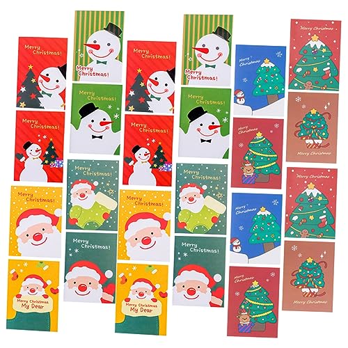 Homoyoyo 24 Stück Teiliges Weihnachts Pocket Notizbuch mit Niedlichen Weihnachtsmann Schneemann und Tannenbaum Motiven und Tragbar für Schule und Alltag Weihnachtsgeschenkidee von Homoyoyo