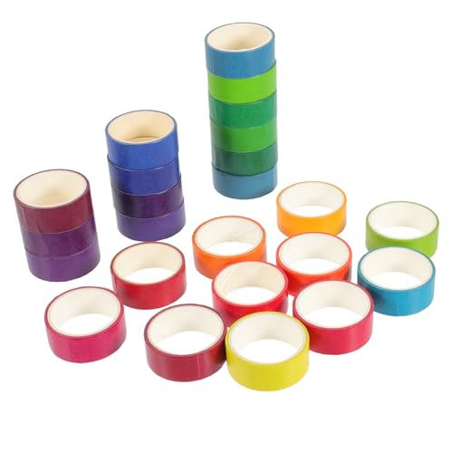 Homoyoyo 24Rollen DIY Washi Klebebänder Dekoratives Scrapbook Band für Vielseitige Bastelprojekte Geschenkverpackung Journal und Mehr Ideen von Homoyoyo