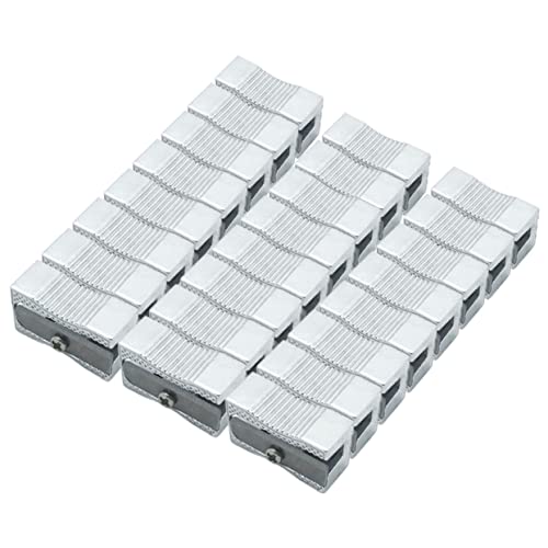 Homoyoyo 24Stücke Aluminium Bleistiftschärfer Handgehaltener Einlochstiftspitzer Für Künstler Und Langlebig Für Schule Und Büro von Homoyoyo