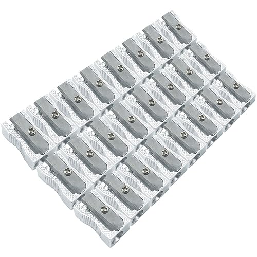 Homoyoyo 24Stücke Handgehaltener Bleistiftschärfer Aus Aluminiumlegierung Wiederverwendbarer Bleistiftspitzer Für Standard Bleistifte Für Schule Und Büro von Homoyoyo