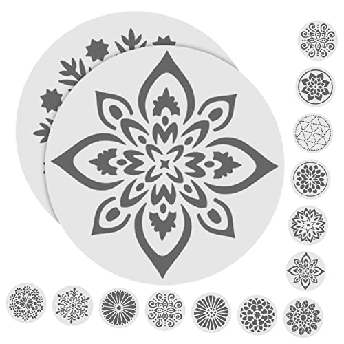 Homoyoyo 24Stücke Mandala Schablonen Für DIY Wandkunst Wiederverwendbare Malvorlagen Große Designs Für Blumenmuster Für Bastelprojekte Und Wanddekoration Homoyoyo 24Stücke Mandala Schablonen Für DIY Wandkunst Wiederverwendbare Malvorlagen Große Designs Für Blumenmuster Für Bastelprojekte Und Wanddekoration von Homoyoyo