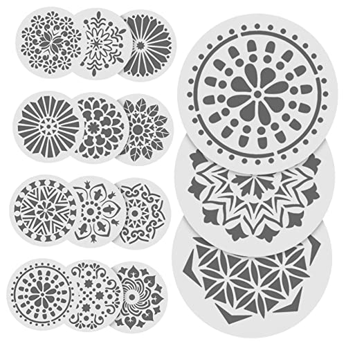 Homoyoyo 24Stücke Teiliges Mandala Schablonen Waschbare Malvorlagen für Blumenmalerei DIY Wanddekoration Wiederverwendbare Malschablonen für Projekte Homoyoyo 24Stücke Teiliges Mandala Schablonen Waschbare Malvorlagen für Blumenmalerei DIY Wanddekoration Wiederverwendbare Malschablonen für Projekte von Homoyoyo