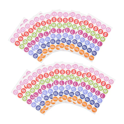 Homoyoyo 25 Blatt Größenetikett Aufkleber Name Größe Aufkleber Etiketten Größenetiketten Für Hemden Kleidungsgrößen -tags Größenaufkleber Für Kleidung Farbe Tuch Groß Kupferplattenaufkleber von Homoyoyo