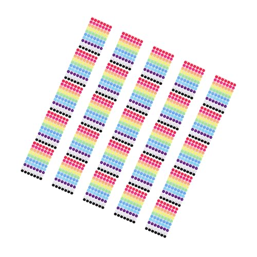 Homoyoyo 25 Blatt Polka Dot Label-aufkleber Farbig Rund Mini-etiketten-aufkleber Klebetiketten Punkte Mit Klebstoff Flecken Runde Kreisaufkleber Farbige Punktaufkleber Dot -etiketten Bunt von Homoyoyo