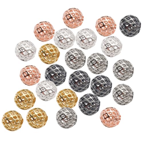 Homoyoyo 25 Stück DIY Metallperlen für Schmuckherstellung Lochdurchmesser Handgefertigte Spacerperlen Kupfer Gold Silber Schwarz Roségold und Weiß für Armbänder und Ohrringe Homoyoyo 25 Stück DIY Metallperlen für Schmuckherstellung Lochdurchmesser Handgefertigte Spacerperlen Kupfer Gold Silber Schwarz Roségold und Weiß für Armbänder und Ohrringe von Homoyoyo