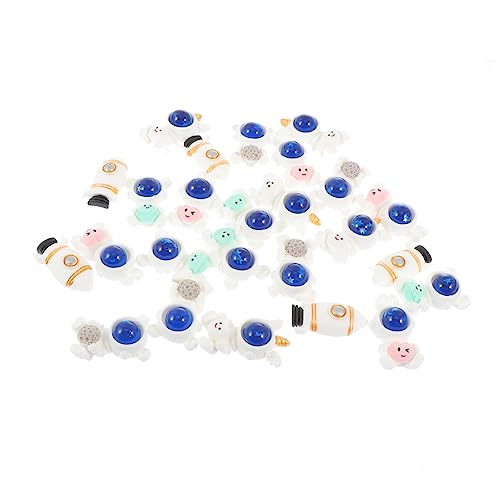 Homoyoyo 25 Stück DIY Zubehör für Schlüsselanhänger Kreative Astronauten Resin Dekore für Handyhüllen Kühlschrankmagnete und Schmuckherstellung von Homoyoyo