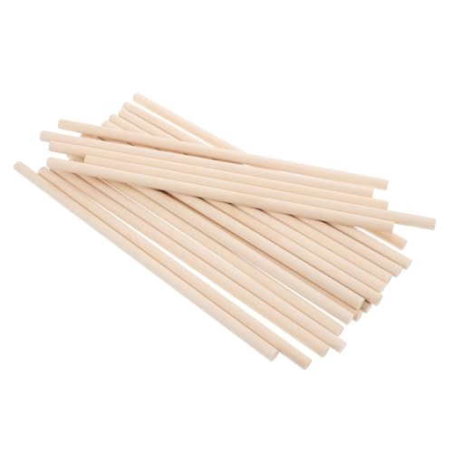 Homoyoyo 25 Stück Handgefertigte Modellmaterialien Holzstäbe Zum Basteln Holzstäbe Zum Basteln Holzscheitstäbe Holzdübel Zum Basteln DIY Holzdübel Holzbastelstäbe Holzbastelstab von Homoyoyo