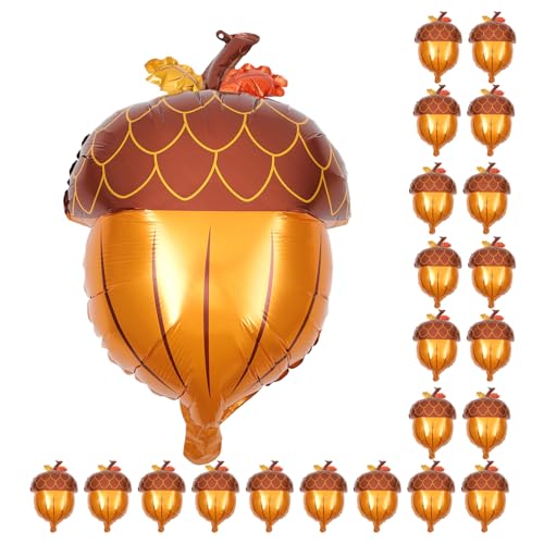 Homoyoyo 25 Stück Teiliges Aluminium-folienballons in Tannenzapfen-form Große Aufblasbare Herbst Erntedank-dekoration Leicht und Vielseitig Schnelle Befüllung für Thanksgiving-party Drinnen von Homoyoyo