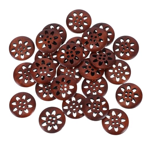Homoyoyo 25 Stück Teiliges Holzknöpfe mit Blumenmuster Robuste Natur Holzknöpfe für DIY Basteln und Bekleidungsdekoration als Mantelverschluss für Jacken Hemden Uniformen Homoyoyo 25 Stück Teiliges Holzknöpfe mit Blumenmuster Robuste Natur Holzknöpfe für DIY Basteln und Bekleidungsdekoration als Mantelverschluss für Jacken Hemden Uniformen von Homoyoyo
