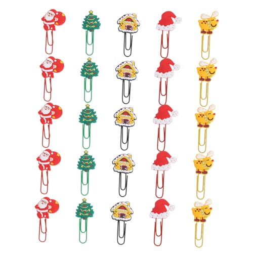 Homoyoyo 25 Stück Weihnachts Büroklammern Weihnachts Pvc Cartoon Weihnachtsmann Baum Rentier Hut Büroklammer Lesezeichen Feiertags Seitenmarker Für Buch Festliche Homoyoyo 25 Stück Weihnachts Büroklammern Weihnachts Pvc Cartoon Weihnachtsmann Baum Rentier Hut Büroklammer Lesezeichen Feiertags Seitenmarker Für Buch Festliche von Homoyoyo