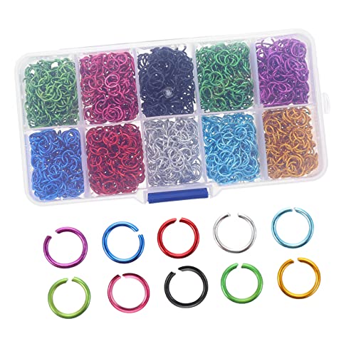 Homoyoyo 250 Stück Bunte Aluminium Open Jump Rings Langlebige Sprungringe zum Basteln von Schmuck Armbändern Schlüsselanhängern Vielseitige DIY Verbindungsringe für Handarbeiten Homoyoyo 250 Stück Bunte Aluminium Open Jump Rings Langlebige Sprungringe zum Basteln von Schmuck Armbändern Schlüsselanhängern Vielseitige DIY Verbindungsringe für Handarbeiten von Homoyoyo