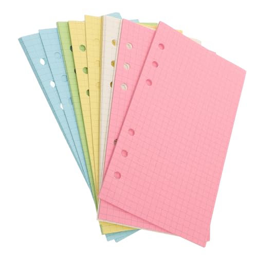 Homoyoyo 250 Stück Nachfüllbares College Linierte Notizpapier Farbiges Loseblatt Nachfüllpapier für Ringbuch Journal Organizer Effiziente Farbcodierung und Dickes Schreibpapier von Homoyoyo