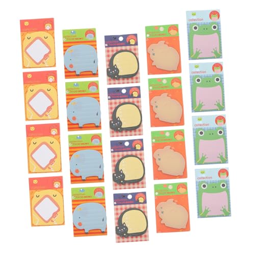 Homoyoyo 25Stücke Cartoon Tier Memo Pads Selbstklebende Notizblätter für To Do Listen Büro Schule und Zuhause für Studenten Erinnerung an Wichtige Aufgaben von Homoyoyo