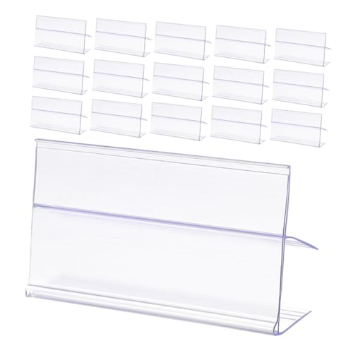 Homoyoyo 25Stücke Etikettenhalter Stabiler Preisschildhalter für Supermärkte Transparent für Werbung und Produktpräsentation Multifunktional Einsetzbar von Homoyoyo