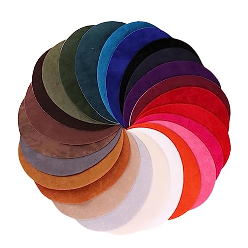 Homoyoyo 25Stücke Wildleder Patches für Kleidung Ovale Aufbügel Patches für DIY Projekte zum Verstärken Ausbessern und Dekorieren von Jeans und Shirts von Homoyoyo