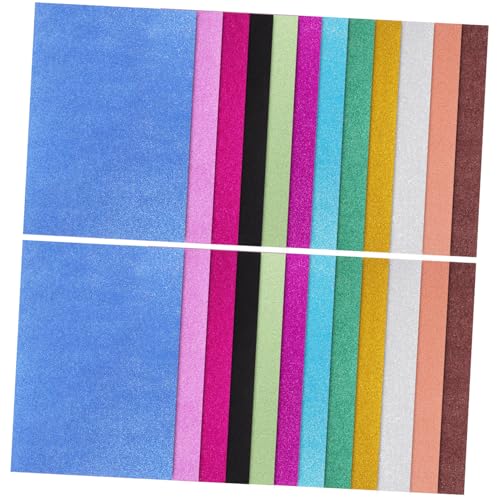 Homoyoyo 26 Blatt Glitzerkarton Bastelkarton Bunte Pastellfarben Glänzend Glatt für Origami DIY Bastelarbeiten für Erwachsene Vielseitiges Bastelpapier von Homoyoyo