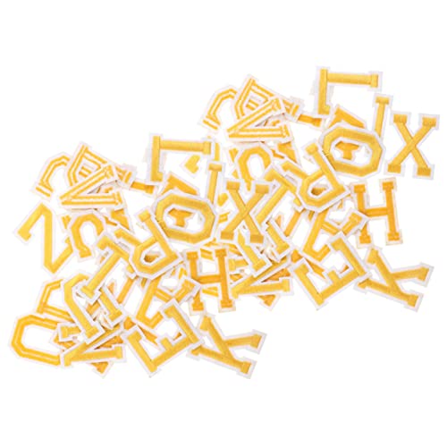 Homoyoyo 26 Stück Buchstaben-patch Buchstabenflecken Für Kleidung Stoffflecken Nähen Gestickte Aufnäher Mit Buchstaben Bügelflicken Jacken Stickerei Kleine Buchstabenaufnäher Golden Banner von Homoyoyo