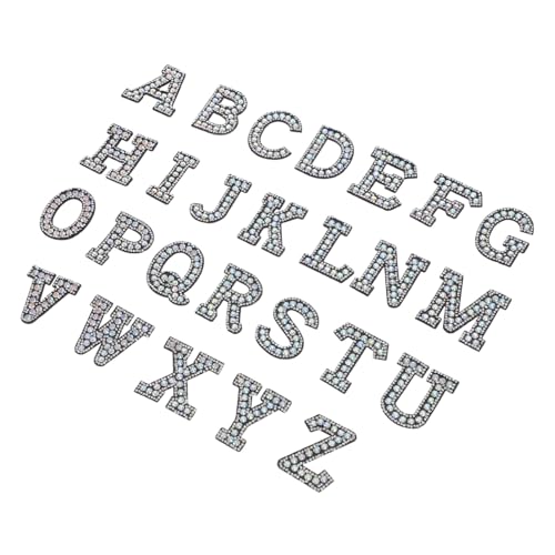Homoyoyo 26 Stück Glitzer Alphabet Applikationen zum Aufbügeln für Diy Kleidung Taschen Hüte und Heimdekoration Einfache Anwendung für Kreative Projekte von Homoyoyo