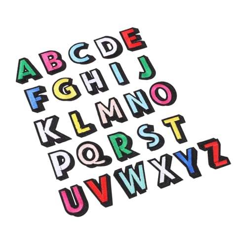 Homoyoyo 26 Stück Teiliges Aufbügel buchstaben patch aus Bunte Applikationen zum Aufnähen für Kleidung Taschen Jeans Hüte Vielseitige Dekorative Stoffbuchstaben für DIY und Reparatur Homoyoyo 26 Stück Teiliges Aufbügel buchstaben patch aus Bunte Applikationen zum Aufnähen für Kleidung Taschen Jeans Hüte Vielseitige Dekorative Stoffbuchstaben für DIY und Reparatur von Homoyoyo