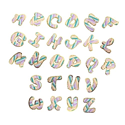 Homoyoyo 26 Stück Teiliges Besticktes Alphabet Bügelbild Bunte Buchstaben Patches mit Glitzerrand Selbstklebende Applikationen zum Aufbügeln für DIY Kleidung Taschen Schuhe und Textilien Homoyoyo 26 Stück Teiliges Besticktes Alphabet Bügelbild Bunte Buchstaben Patches mit Glitzerrand Selbstklebende Applikationen zum Aufbügeln für DIY Kleidung Taschen Schuhe und Textilien von Homoyoyo