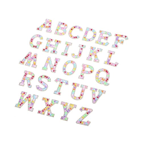Homoyoyo 26 Stück Teiliges Bügelbild mit Strass und Perlenverzierung Alphabetische Kleidungsapplikationen zum Aufnähen und Reparieren von Shirts Jeans Taschen DIY Deko für Verschiedene Homoyoyo 26 Stück Teiliges Bügelbild mit Strass und Perlenverzierung Alphabetische Kleidungsapplikationen zum Aufnähen und Reparieren von Shirts Jeans Taschen DIY Deko für Verschiedene von Homoyoyo