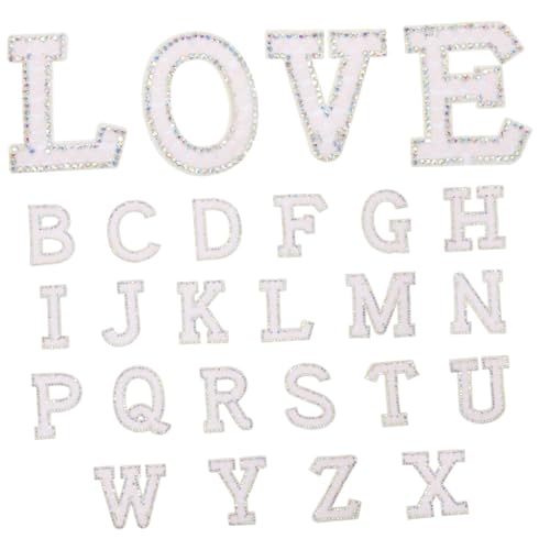 Homoyoyo 26 Stück Teiliges Glitzer Buchstaben Patch aus Hochwertigem Material Leichte Kompakte Applikationen zum Aufnähen und Reparieren von Kleidung Rucksäcken für DIY Bastelprojekte und Homoyoyo 26 Stück Teiliges Glitzer Buchstaben Patch aus Hochwertigem Material Leichte Kompakte Applikationen zum Aufnähen und Reparieren von Kleidung Rucksäcken für DIY Bastelprojekte und von Homoyoyo