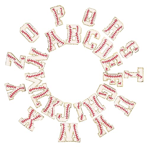 Homoyoyo 26 Stück Teiliges Selbstklebende Buchstaben Patches Chenille für Kleidung DIY Aufnäher für Kostüme Vielseitige Applikationen für Mode und Handwerksprojekte von Homoyoyo