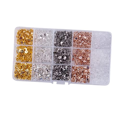 Homoyoyo 2600 Stück Teiliges DIY Ohrring Material Ohrstecker Verschluss Schmuckherstellung Reparatur Kit für Handgemachte Ohrringe und Bastelprojekte von Homoyoyo
