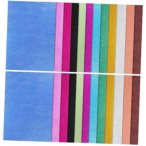 Homoyoyo 26Blätter Glitzerpapier Farbenfrohes Bastelpapier M² Funkelndes Glitzerpapier für DIY Karten Scrapbooking und Bastelprojekte Glatte Oberfläche von Homoyoyo