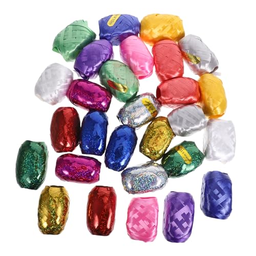 Homoyoyo 28 Stück Bunte Dekorationsbänder für Ballonsträuße Geschenkbänder Glänzende Partyzubehör für Hochzeiten und Feiern von Homoyoyo