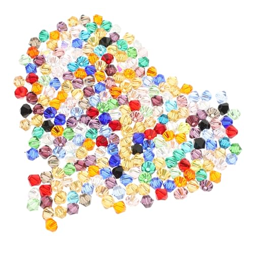 Homoyoyo 280 Stück Teiliges Facettierte Glasperlen Bunte Kristallperlen für Schmuckherstellung DIY Armbänder Halsketten Anhänger Bastelperlen für Kreative Bastelprojekte von Homoyoyo