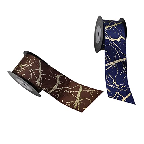 Homoyoyo 2Rollen Bronziertes Polyester Verpackungsband Dekoratives Geschenkband und Breit Yards für Geschenkverpackungen Langlebig Homoyoyo 2Rollen Bronziertes Polyester Verpackungsband Dekoratives Geschenkband und Breit Yards für Geschenkverpackungen Langlebig von Homoyoyo