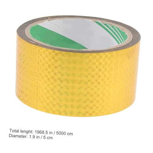 Homoyoyo 2Rollen Geschenkbänder Goldene Prismen Klebebänder Reflektierendes DIY Wickelband für Geschenkverpackungen Vielseitiges Dekorationszubehör von Homoyoyo