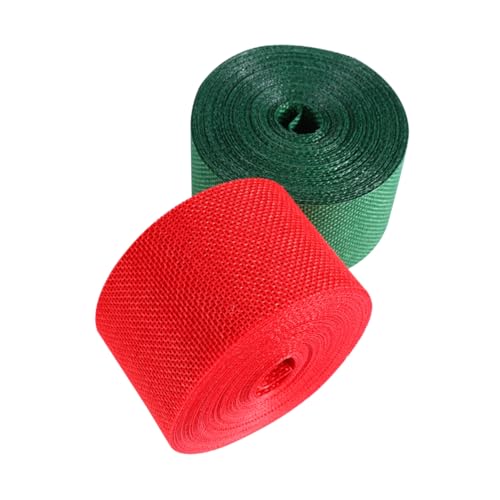 Homoyoyo 2Rollen Geschenkband Hochwertiges Festivalband für Hochzeiten und Weihnachten zum Verpacken und Basteln von Schleifen und Girlanden von Homoyoyo
