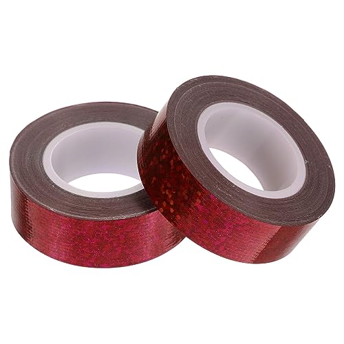 Homoyoyo 2Rollen Leuchtendes Farbiges Klebeband Abnehmbares Dekoratives Klebeband für Selbstklebend und Vielseitig Einsetzbar für Basteln und Kreative Projekte im Heimbüro von Homoyoyo
