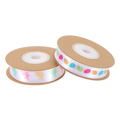 Homoyoyo 2Rollen Ostern Geschenkverpackungsband Dekoratives Ostern Ribbon Mit Bunten Eier Und Hasenmuster Yards Pro Für Frühlingsfeste Homoyoyo 2Rollen Ostern Geschenkverpackungsband Dekoratives Ostern Ribbon Mit Bunten Eier Und Hasenmuster Yards Pro Für Frühlingsfeste von Homoyoyo