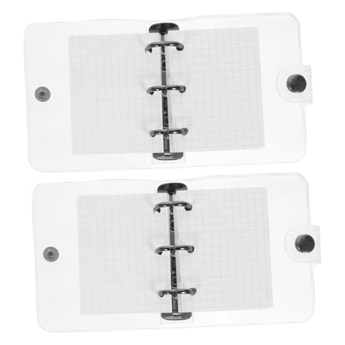 Homoyoyo 2Sätze Mini Ringe Ordner Transparente Hüllen mit Notizblock Langlebig und Vielseitig Reisen Büro und Schule für Kreative von Homoyoyo