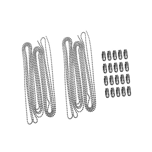 Homoyoyo 2Sätze Perlenkette Stecker Rostfrei Kugelkette für DIY Schmuckherstellung und Bastelprojekte Vielseitig Einsetzbar Ihrem Zuhause von Homoyoyo