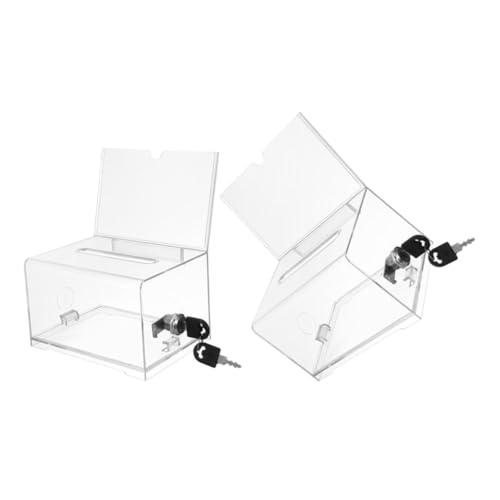 Homoyoyo 2Stücke Acryl Spendenbox Mit Schloss Transparente Kartenbox Für Visitenkarten Und Spielkarten Organizer Und Aufbewahrungsbox Für Sammelkarten Für Hochzeiten Homoyoyo 2Stücke Acryl Spendenbox Mit Schloss Transparente Kartenbox Für Visitenkarten Und Spielkarten Organizer Und Aufbewahrungsbox Für Sammelkarten Für Hochzeiten von Homoyoyo