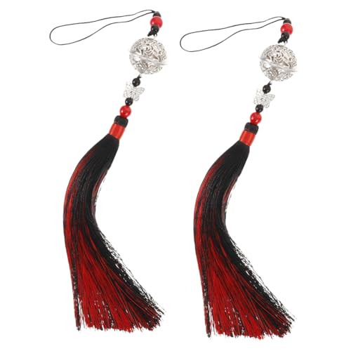 Homoyoyo 2Stücke Handgemachte Chinesische Quaste Anhänger Klassische Stil Taillen Schmuck Mit Eleganten Roten Quasten Für Mode Und Dekoration Homoyoyo 2Stücke Handgemachte Chinesische Quaste Anhänger Klassische Stil Taillen Schmuck Mit Eleganten Roten Quasten Für Mode Und Dekoration von Homoyoyo