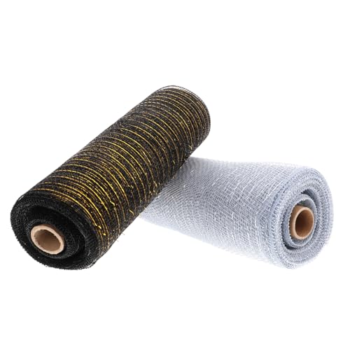 Homoyoyo 2Stücke Metallische Mesh Dekoratives Tüllband für Hochzeitskränze Glitter Tüll Bänder für DIY Basteln und Dekoration Hochwertiges Material für Vielseitige Homoyoyo 2Stücke Metallische Mesh Dekoratives Tüllband für Hochzeitskränze Glitter Tüll Bänder für DIY Basteln und Dekoration Hochwertiges Material für Vielseitige von Homoyoyo
