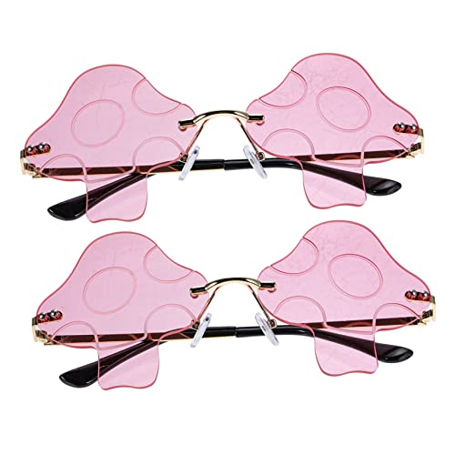 Homoyoyo 2Stücke Pilzform Sonnenbrille für Damen Lustige Unregelmäßige Retro Sonnenbrille mit Pinken Gläsern Party Deko für Festivals Fotoshootings Homoyoyo 2Stücke Pilzform Sonnenbrille für Damen Lustige Unregelmäßige Retro Sonnenbrille mit Pinken Gläsern Party Deko für Festivals Fotoshootings von Homoyoyo