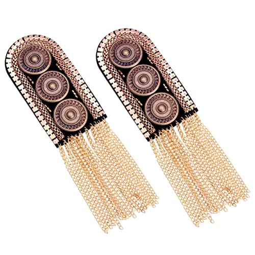 Homoyoyo 2Stücke Quaste Epauletten Schulterabzeichen Luxuriöse Vintage Anzugdekoration Mit Fransen Für Handgefertigte Schulterverzierung Homoyoyo 2Stücke Quaste Epauletten Schulterabzeichen Luxuriöse Vintage Anzugdekoration Mit Fransen Für Handgefertigte Schulterverzierung von Homoyoyo