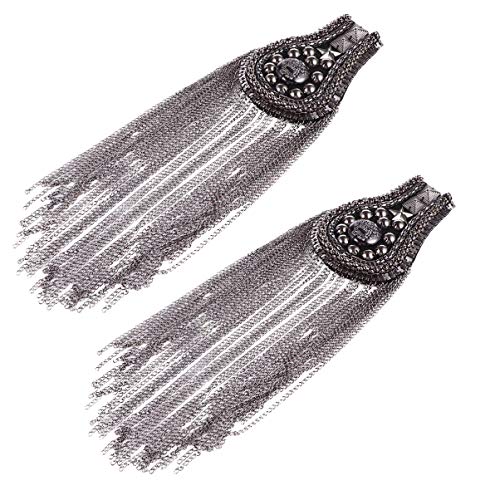 Homoyoyo 2Stücke Quaste Schulterklappen Schulterabzeichen Für Jacken Und Blazer Elegantes Design Gunmetal Als Zubehör Für Herbst Und Wintermode Homoyoyo 2Stücke Quaste Schulterklappen Schulterabzeichen Für Jacken Und Blazer Elegantes Design Gunmetal Als Zubehör Für Herbst Und Wintermode von Homoyoyo
