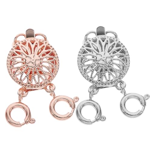 Homoyoyo 2Stücke Schmuckzubehör Für Halsketten Schmuckverschluss Roségold Und Mehrlagige Kettenverbindungen Anschlüsse Für Schmuckherstellung Für DIY Projekte von Homoyoyo
