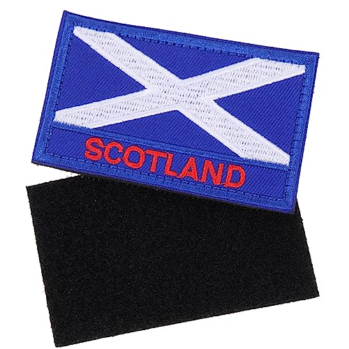 Homoyoyo 2Stücke Schottland Flagge Patches Bestickte Nationalflaggen Aufnäher für Kleidung Taschen Basteln Langlebig für Projekte von Homoyoyo